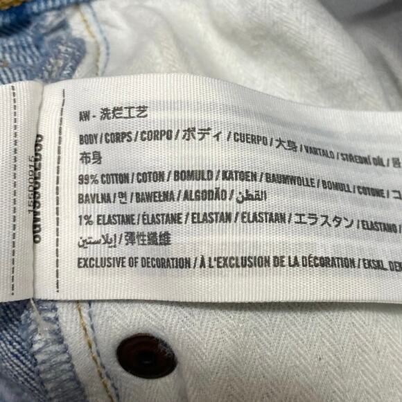 Abercrombie & Fitch 90s Straight Ultra High Rise Distressed Denim Jeans Pants 24 - Picture 5 of 5